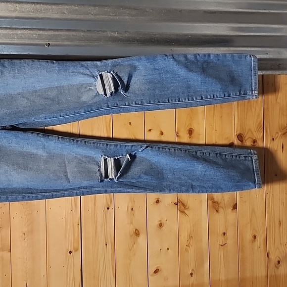 Lovers + Friends Jeans Ricky Low Rise Stretch Skinny in Denim Harper Blue 24 - Picture 2 of 10